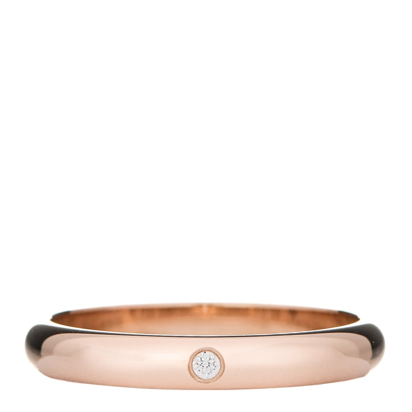 18K Pink Gold Diamond 2.6mm 1895 Wedding Band Ring 47 4
