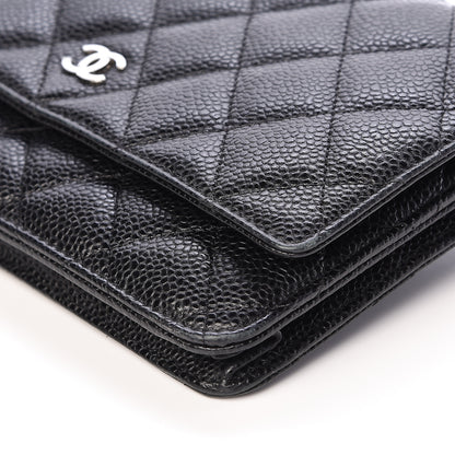 Chanel Caviar Quilted Wallet On Chain WOC Black 10 of 11