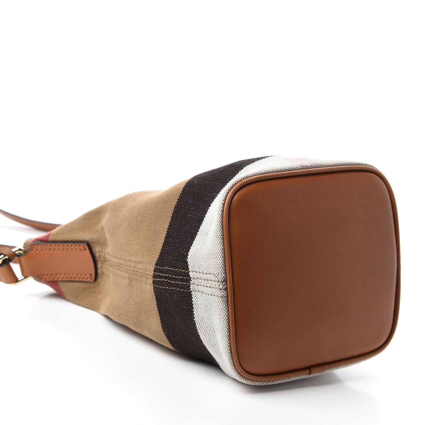 Canvas Check Mini Ashby Tassel Crossbody Saddle Brown