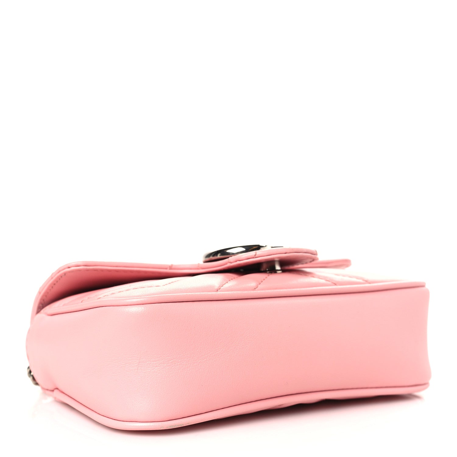Gucci Calfskin Matelasse Super Mini GG Marmont Shoulder Bag Wild Rose 4 of 9