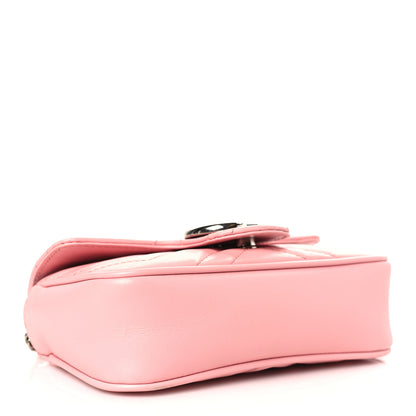 Gucci Calfskin Matelasse Super Mini GG Marmont Shoulder Bag Wild Rose 4 of 9