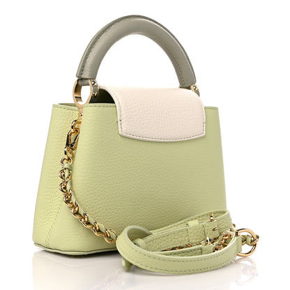 Louis Vuitton Taurillon Mini Capucines Vert Noto Green Milky White Vert Asnieres Green 3 of 8