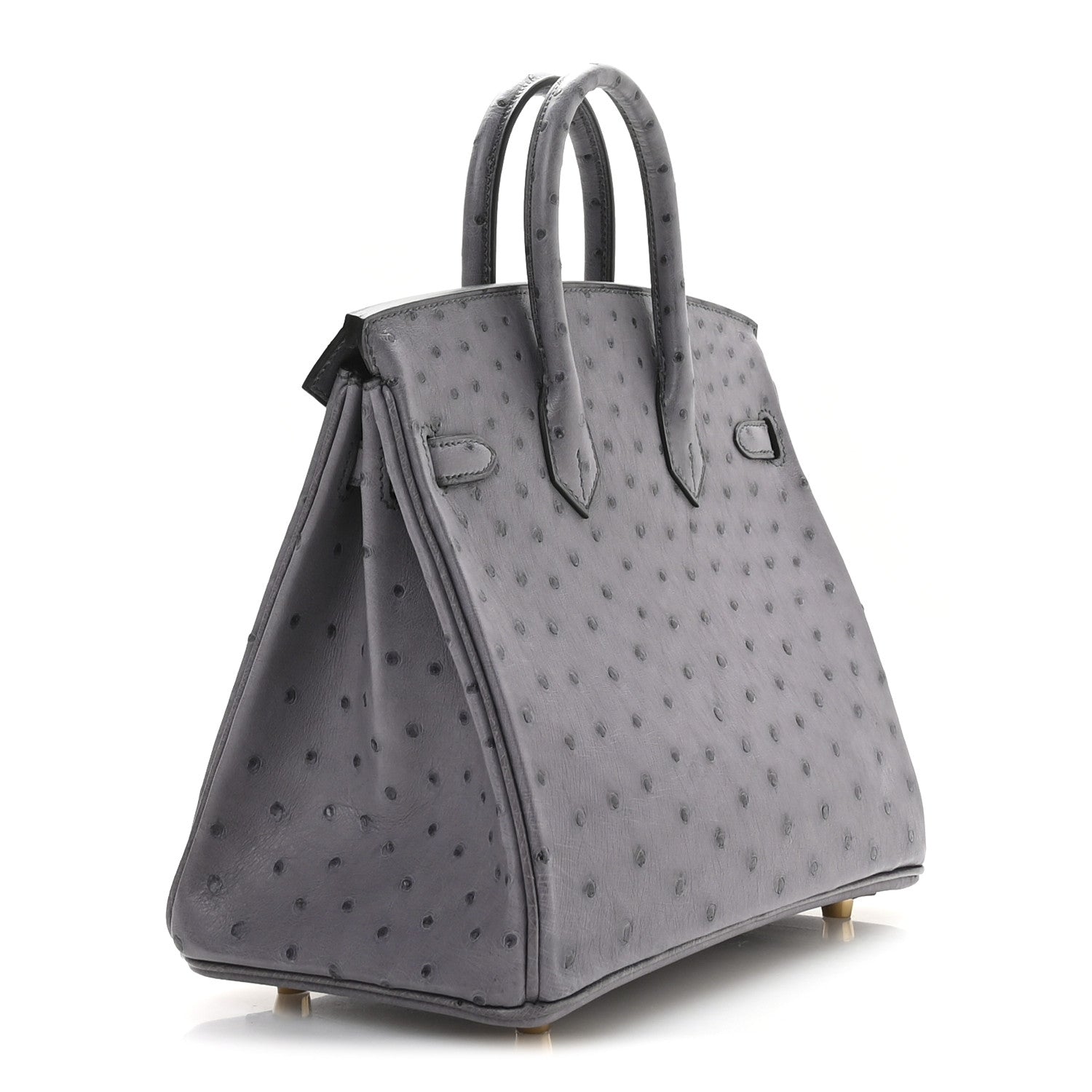 Hermes Ostrich Birkin 25 Gris Agate 3 of 11