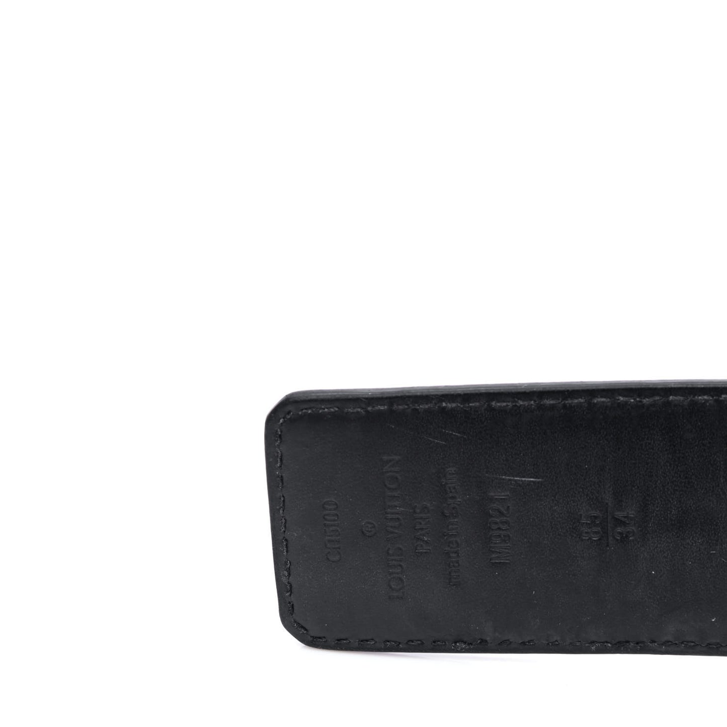Calfskin Monogram 40mm LV Initiales Reversible Belt 85 34 Black