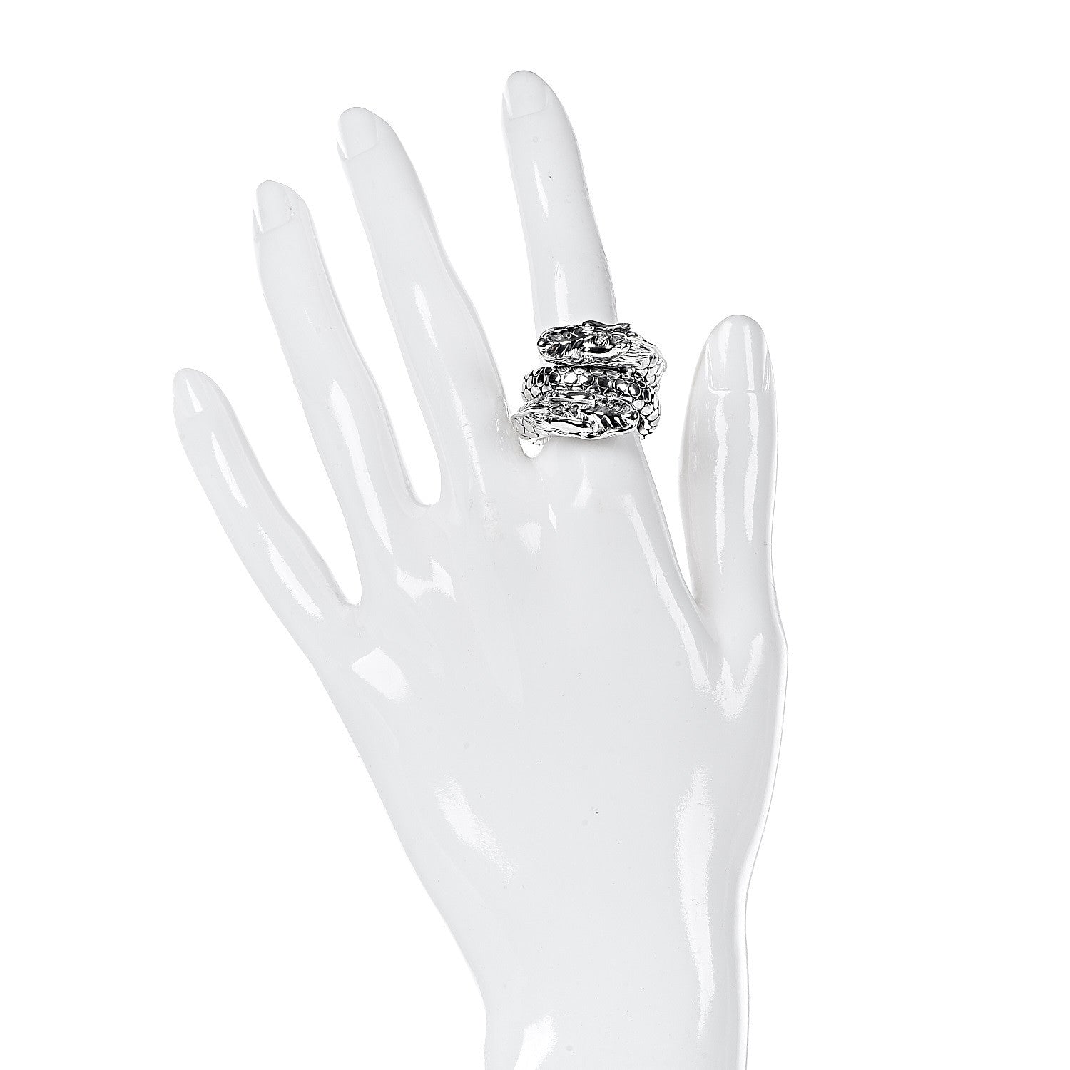 John Hardy Sterling Silver Legends Naga Dragon Coil Ring 56 7.5 2 of 5
