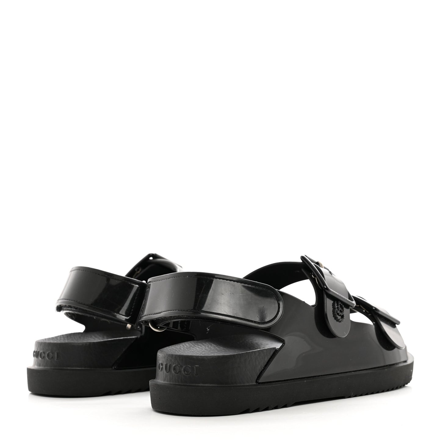 Rubber Mini Double G Womens Dad Sandals 36 Black