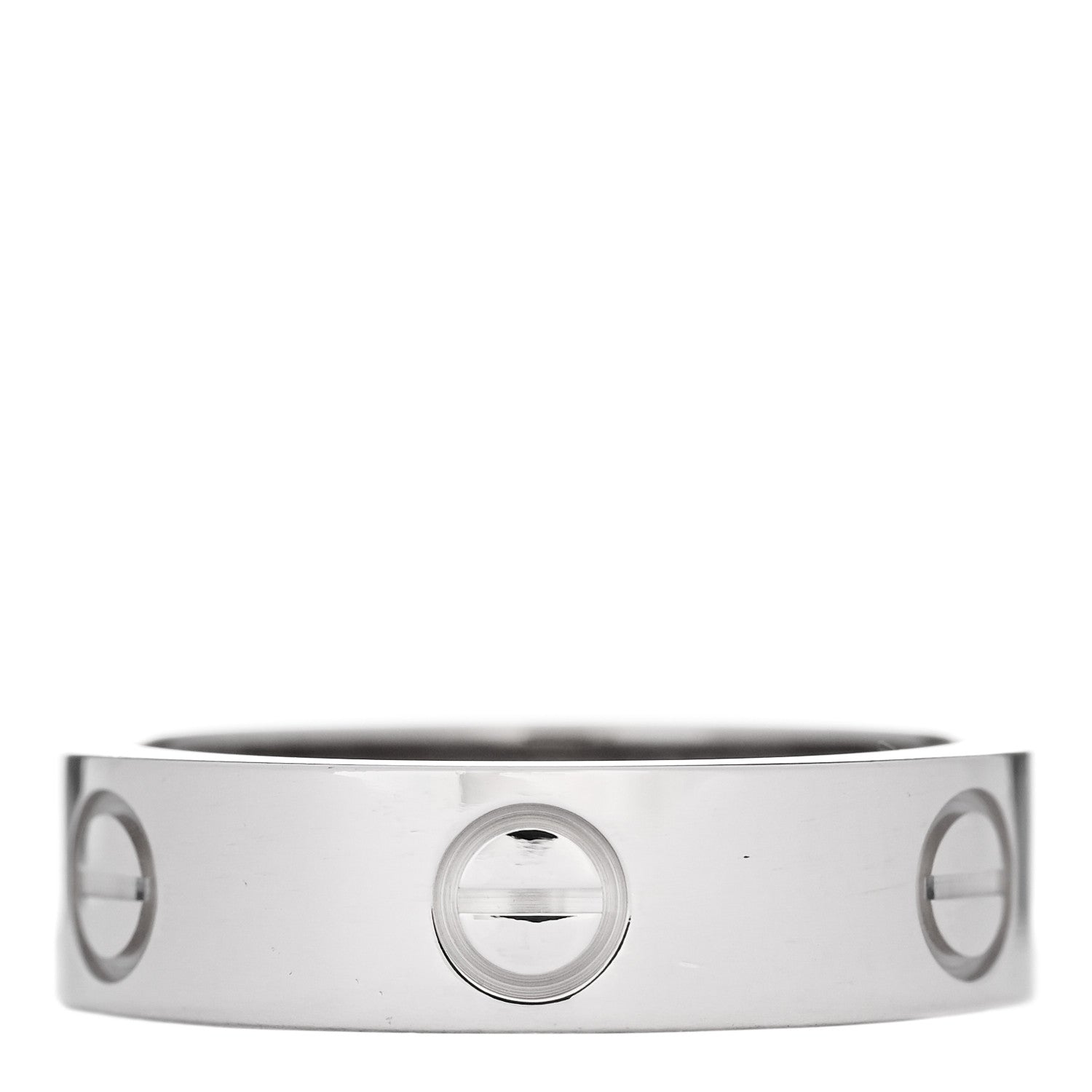 Cartier 18K White Gold 5.5mm LOVE Ring 56 7.5 3 of 4