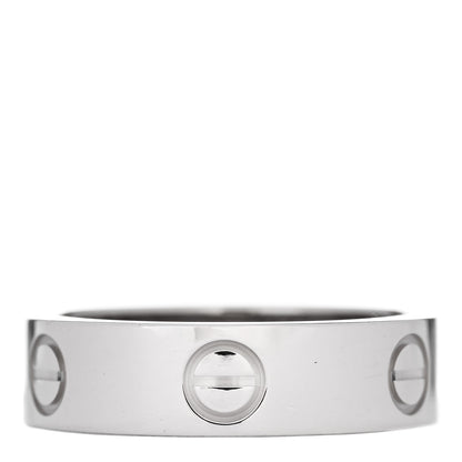 Cartier 18K White Gold 5.5mm LOVE Ring 56 7.5 3 of 4
