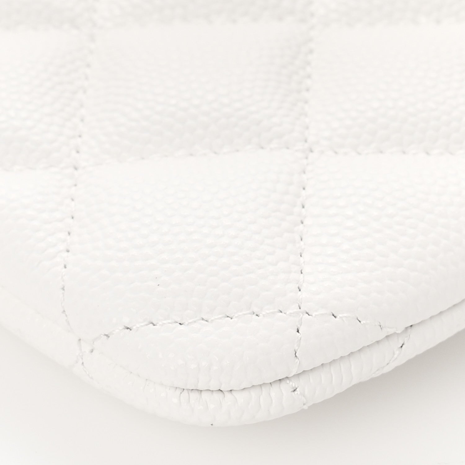 Chanel Caviar Quilted Cosmetic Case White 9 of 10