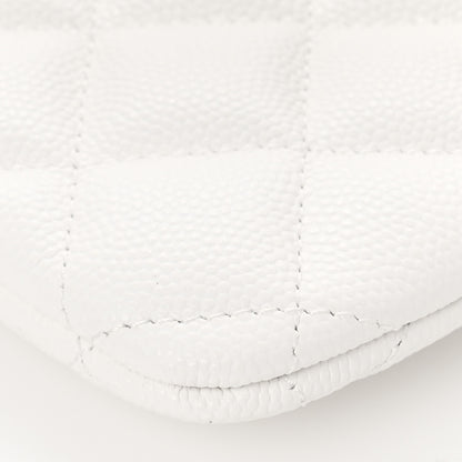 Chanel Caviar Quilted Cosmetic Case White 9 of 10