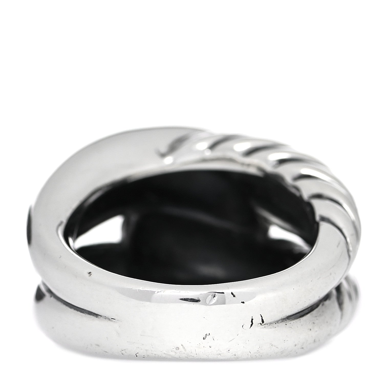 David Yurman Sterling Silver Large Infinity Ring 56 7.5 3 of 5