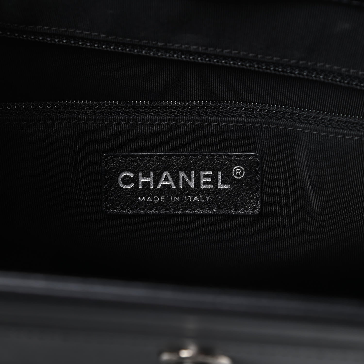 Chanel Glazed Calfskin Boy Tote Black 6 of 16
