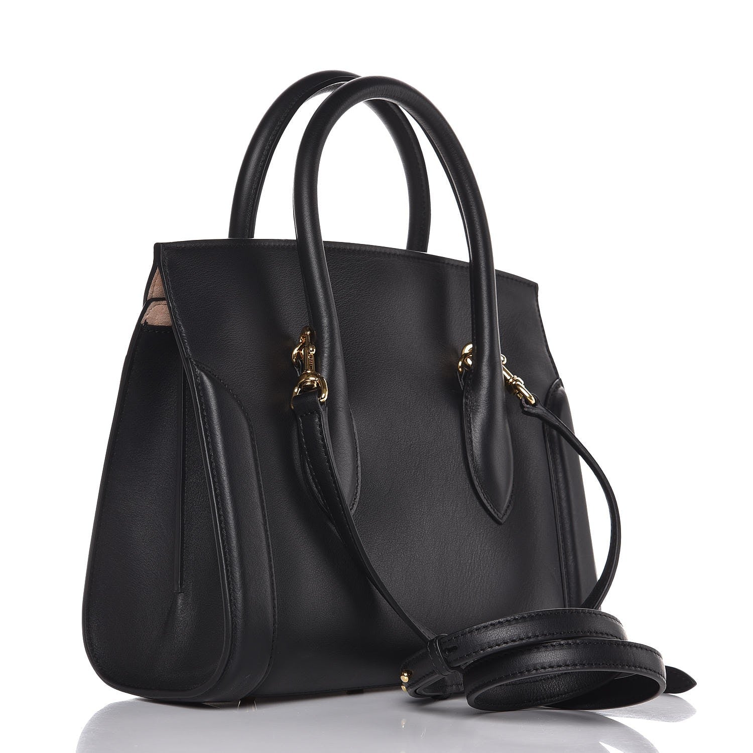 Alexander McQueen Sweet Calfskin Small Heroine 30 Black 3 of 7