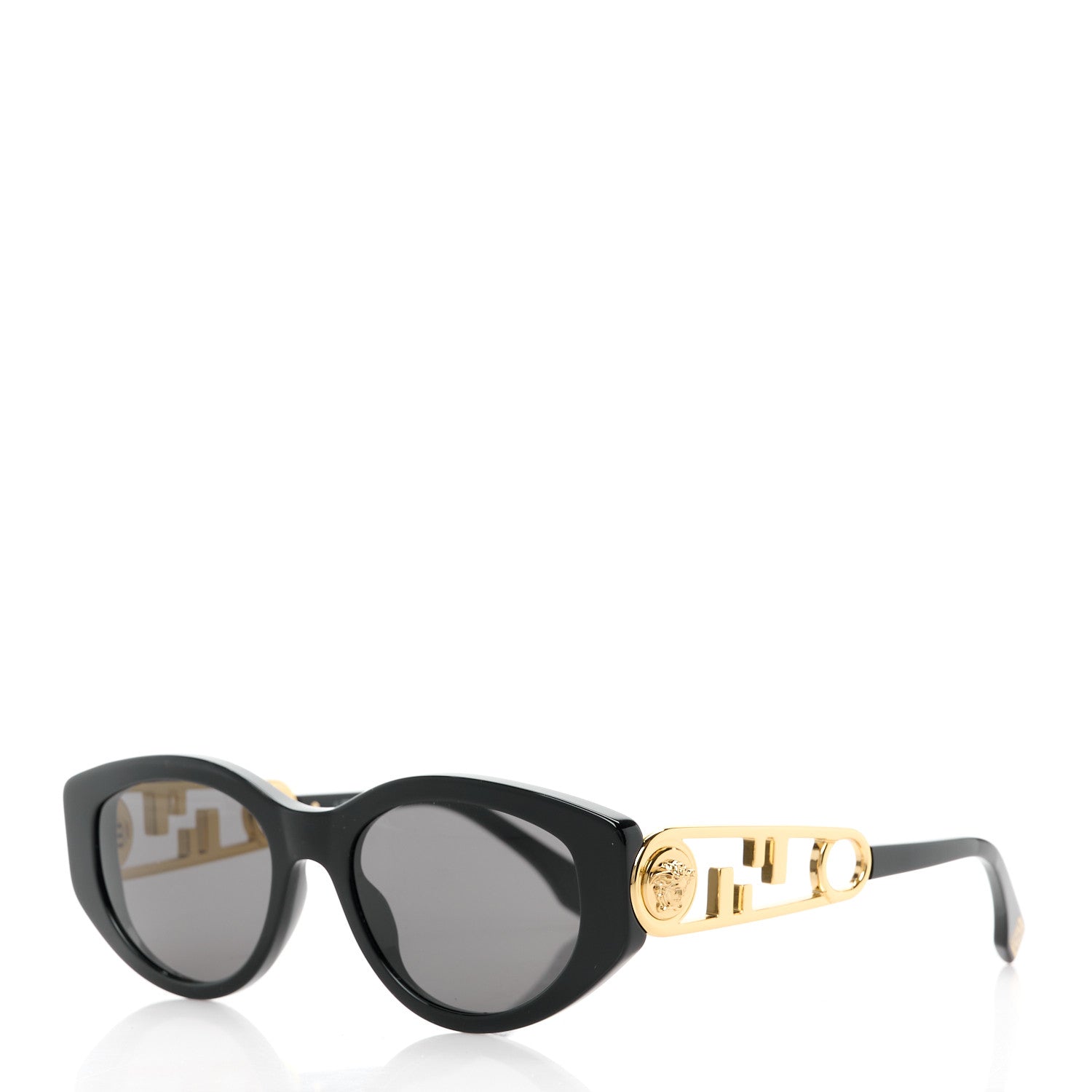 Fendi X VERSACE Fendace Oval Sunglasses FE 40054I Black 1480950