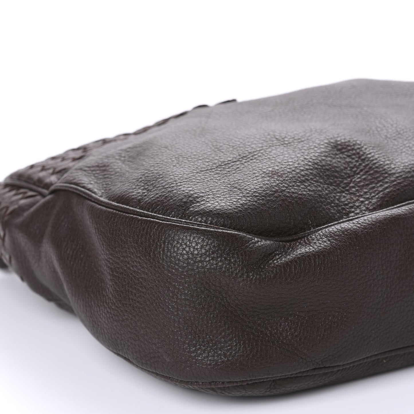 Cervo Intrecciato Shoulder Bag Ebano