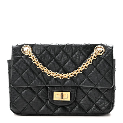 Chanel Aged Calfskin Quilted 2.55 Reissue Mini Flap Black 1 of 10