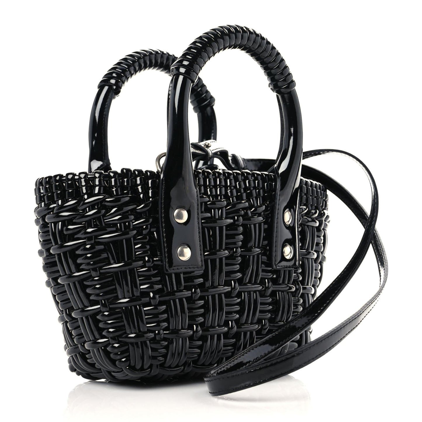 Faux Calfskin XXS Bistro Basket Black