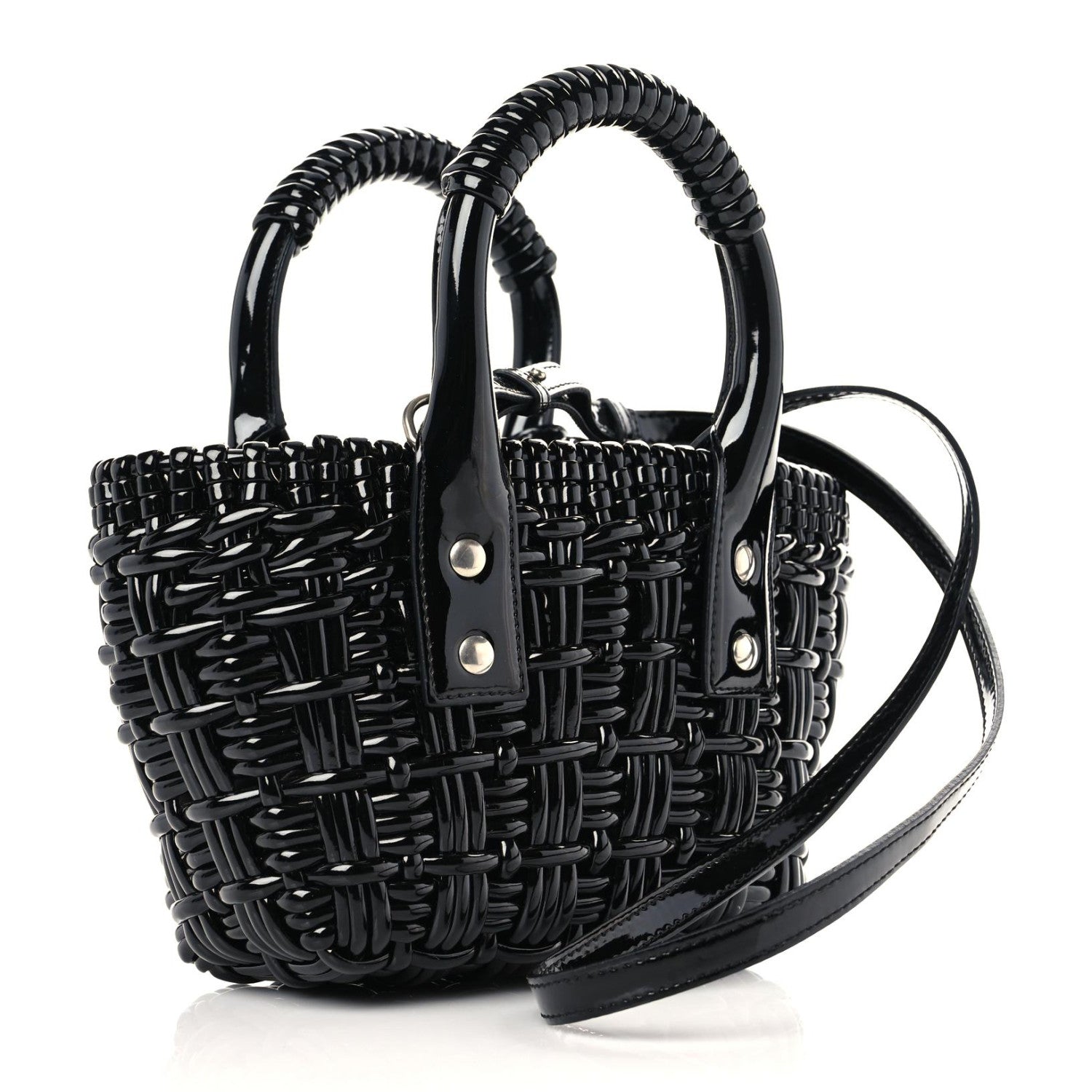 Balenciaga Faux Calfskin XXS Bistro Basket Black 3 of 8