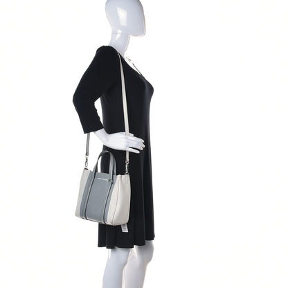 Marc Jacobs Grained Calfskin The Tag Tote Grey White 2 of 9