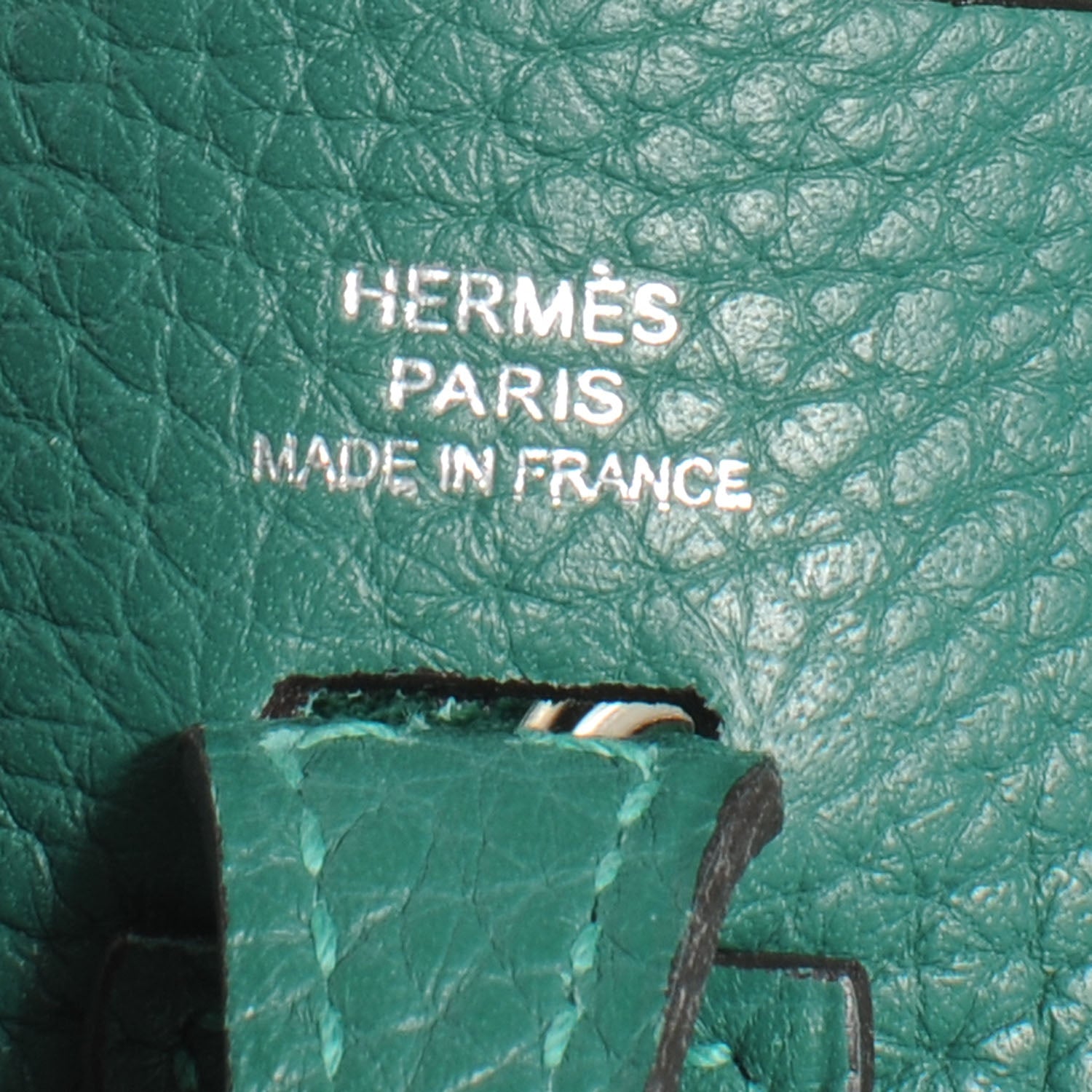 Hermes Taurillon Clemence Evelyne III TPM Malachite 7 of 9