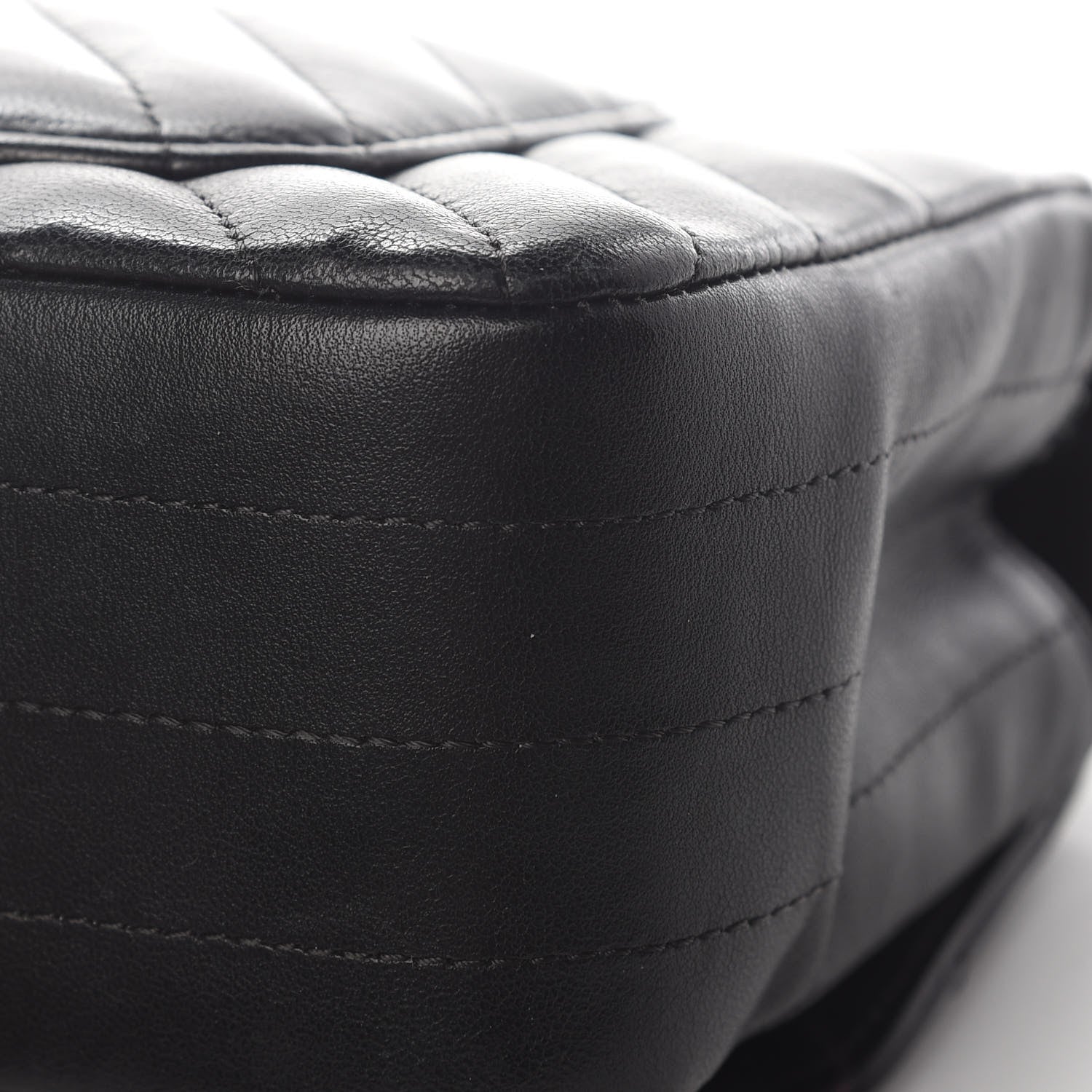 Chanel Lambskin Chevron Quilted Mini Rectangular Flap Black 13 of 21