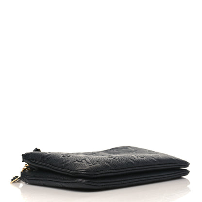 Louis Vuitton Empreinte Double Zip Pochette Black 4 of 11