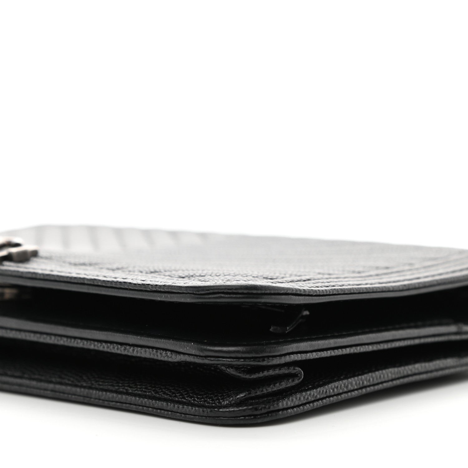 Chanel Caviar Chevron Quilted Boy Wallet On Chain WOC Black 12 of 12