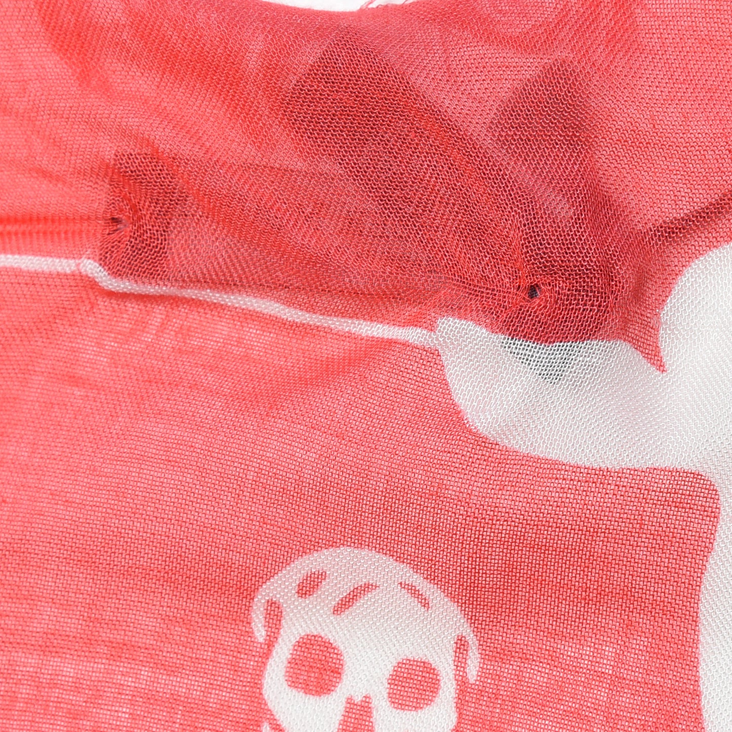 Modal Silk Butterfly Skull Scarf Coral