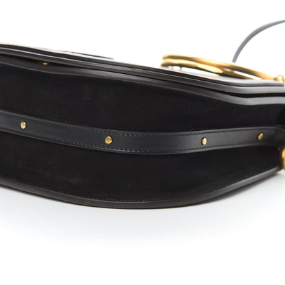 Chloe Calfskin Suede Medium Nile Bracelet Bag Black 10 of 14