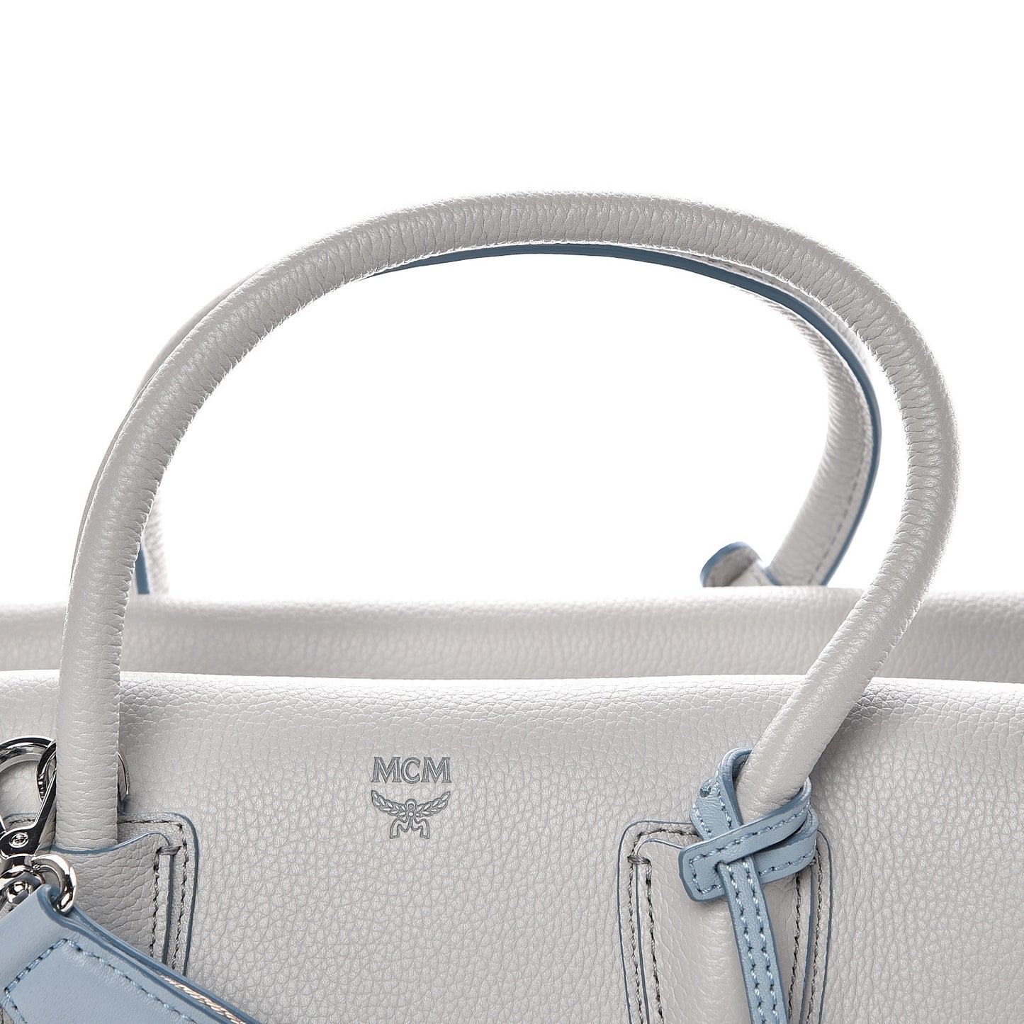 Grained Calfskin Medium Milla Tote Whisper Grey