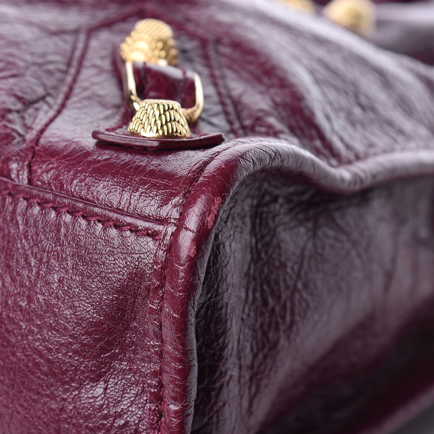Agneau Giant 12 Gold Hardware S City Violet Prune