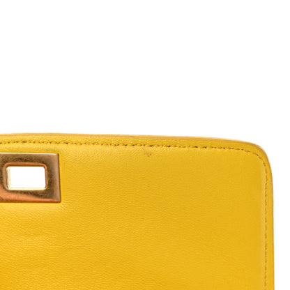 Celine Snakeskin Small Classic Box Flap Bag Yellow 13 of 18