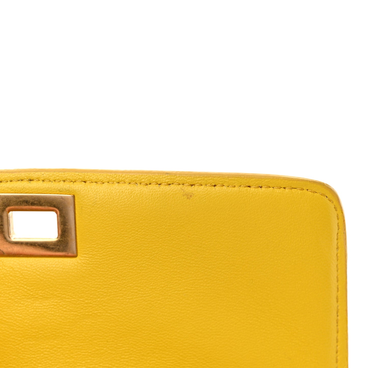 Snakeskin Small Classic Box Flap Bag Yellow