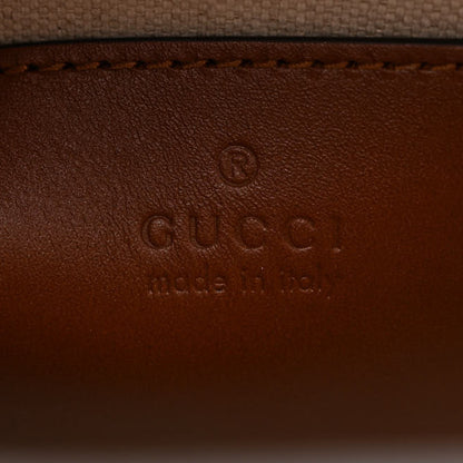 Gucci New Canvas Charisma Calfskin Crystal GG Monogram Mini Diana Tote Bag Camel Ebony 6 of 10