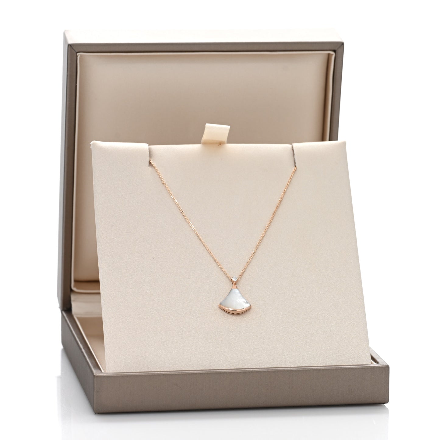 18K Rose Gold Diamond Mother of Pearl Small Divas' Dream Pendant Necklace