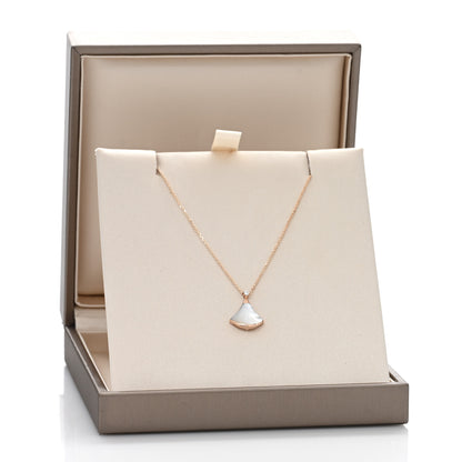 Bulgari 18K Rose Gold Diamond Mother of Pearl Small Divas' Dream Pendant Necklace 5 of 5