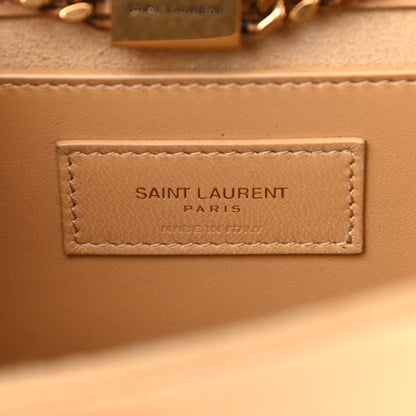 Saint Laurent Metallic Calfskin Small Classic Monogram Kate Tassel Satchel Gold 6 of 9
