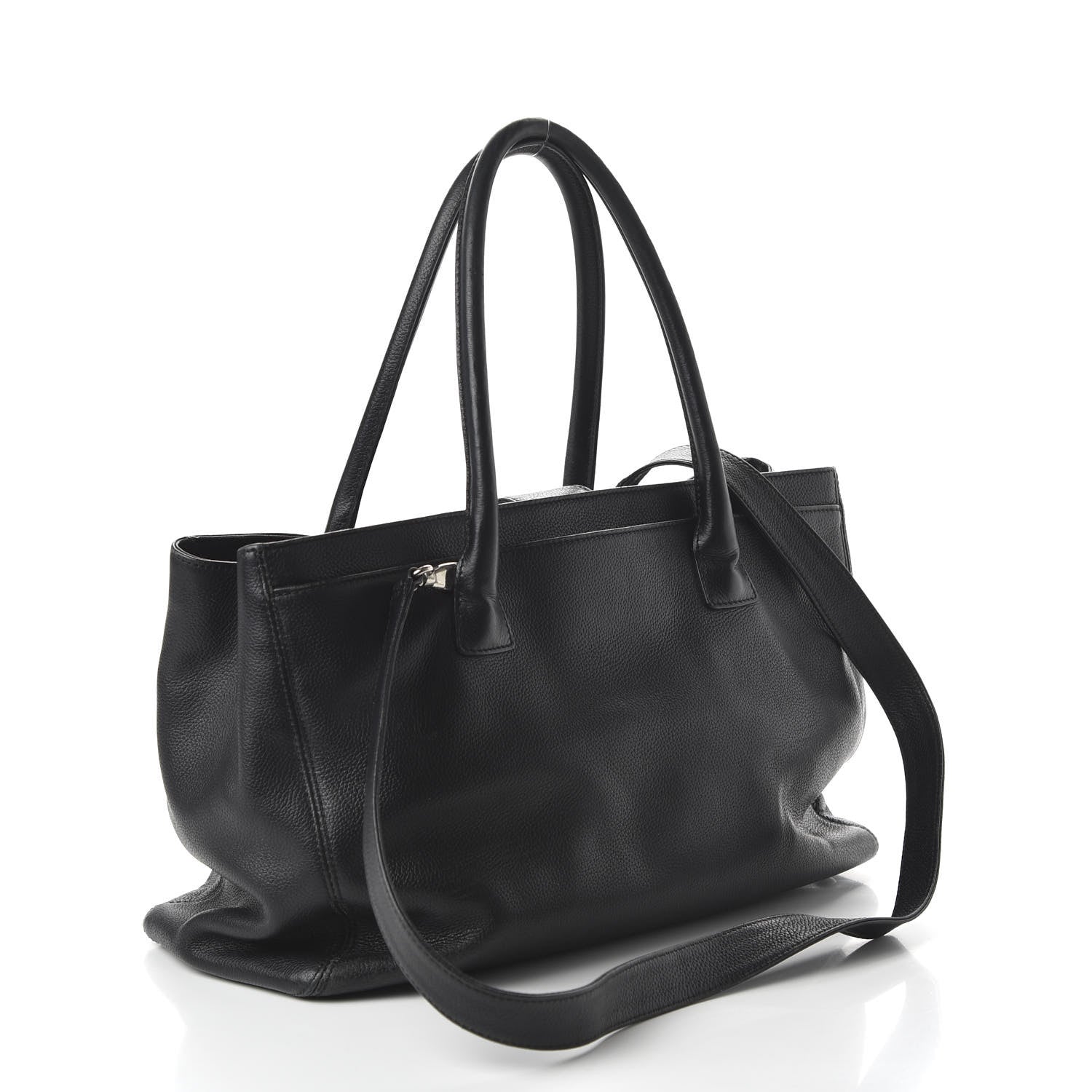 Chanel Calfskin Cerf Executive Shopper Tote Black 4 of 13