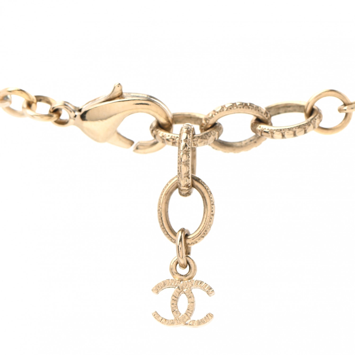 Chanel Metal Resin Pearl I Love Coco Necklace Gold Multicolor 6 of 6
