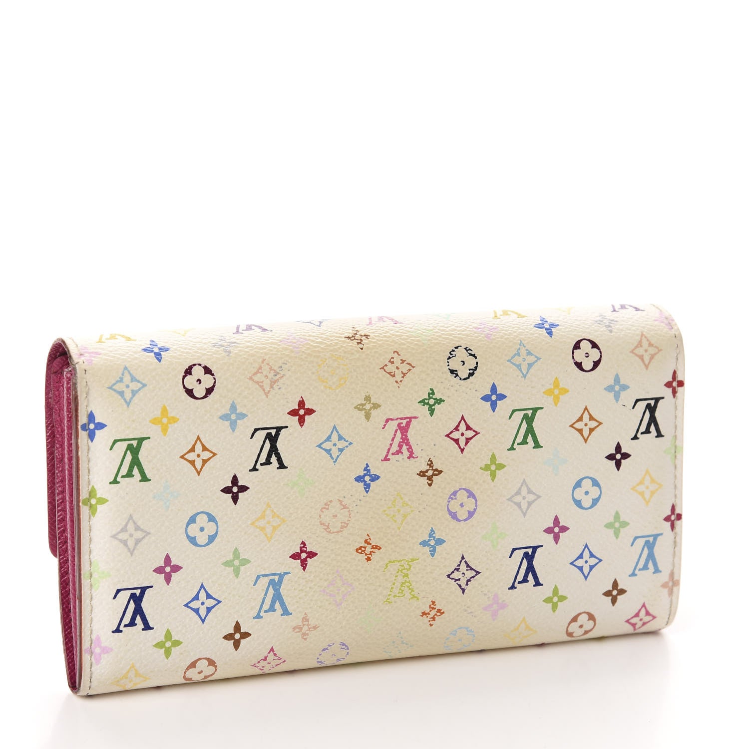 Louis Vuitton Monogram Multicolor Sarah Wallet White Eglantine 3 of 15