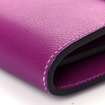 Hermes Evercolor Constance Long Wallet Anemone 9 of 10