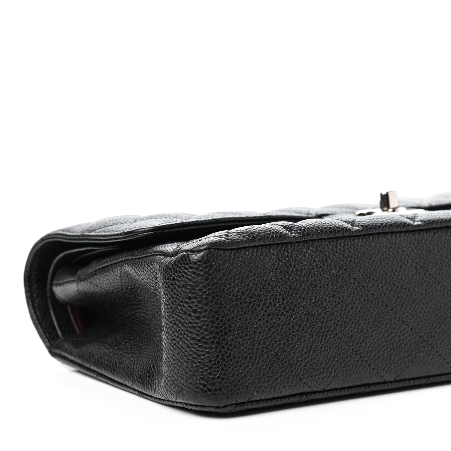 Caviar Quilted Small Double Flap Black