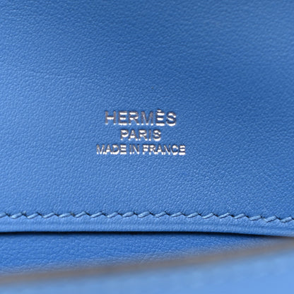 Hermes Swift Kelly Cut Clutch Pochette Bleu Paradis 6 of 9