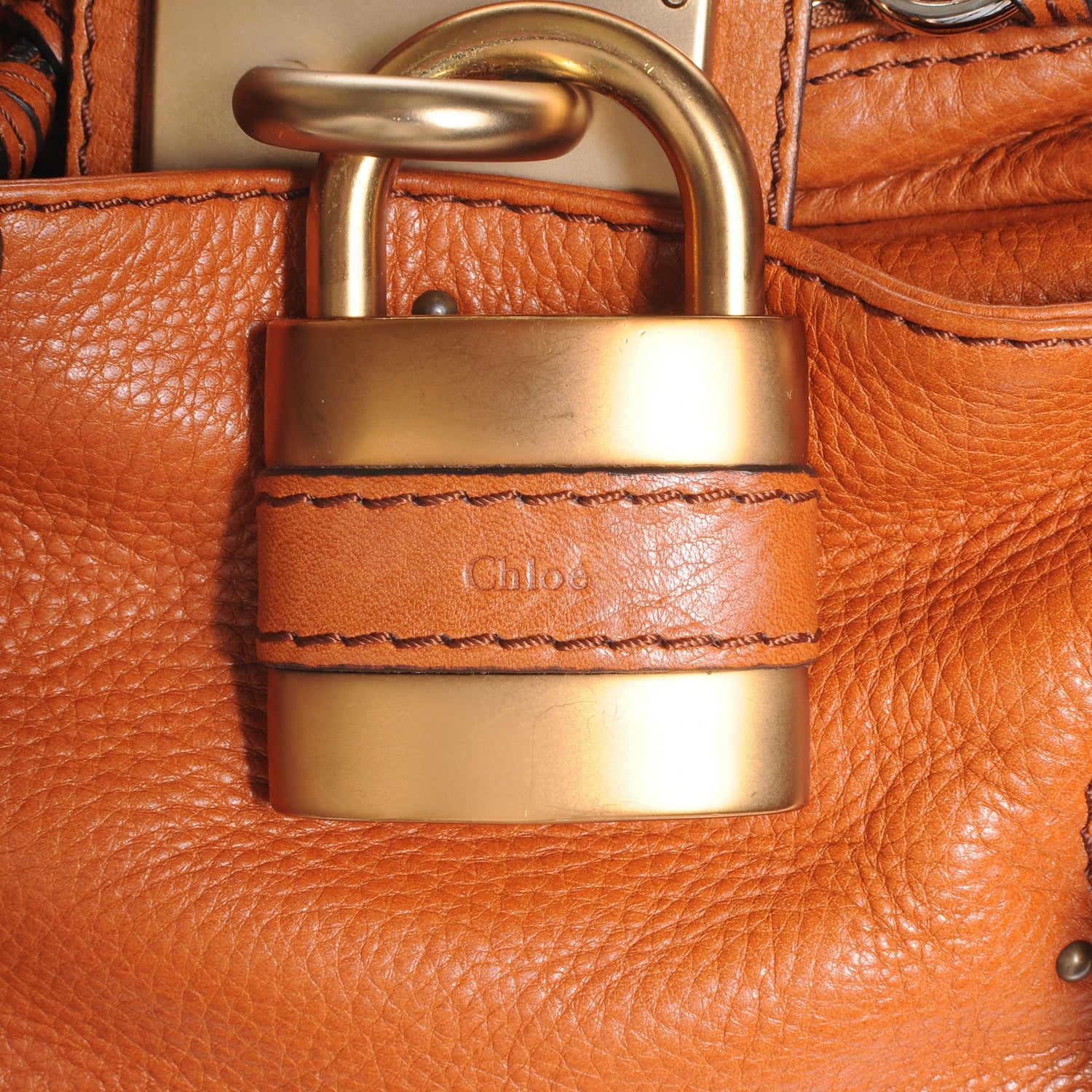 Chloe Leather Paddington Bowler Whiskey 5 of 9