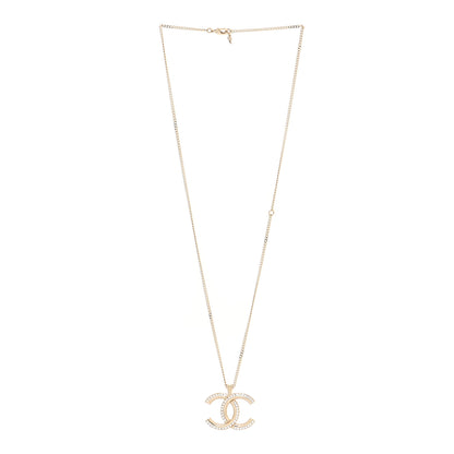 Chanel Crystal CC Chain Necklace Gold 3 of 5