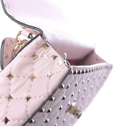 Valentino Garavani Nappa Medium Rockstud Spike Shoulder Bag Water Rose 8 of 10