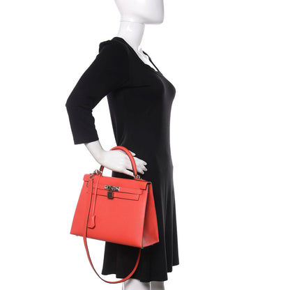 Hermes Epsom Kelly Sellier 28 Rouge Tomate 2 of 11