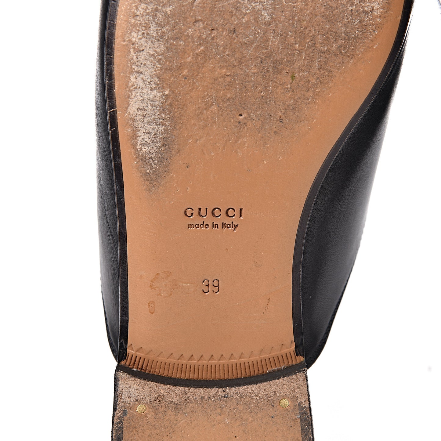 Calfskin Womens Princetown Slippers 39 Black