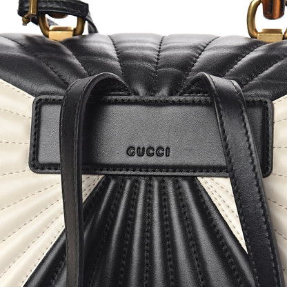Gucci Calfskin Bamboo Trapuntata Queen Margaret Backpack Mystic White Black 10 of 19