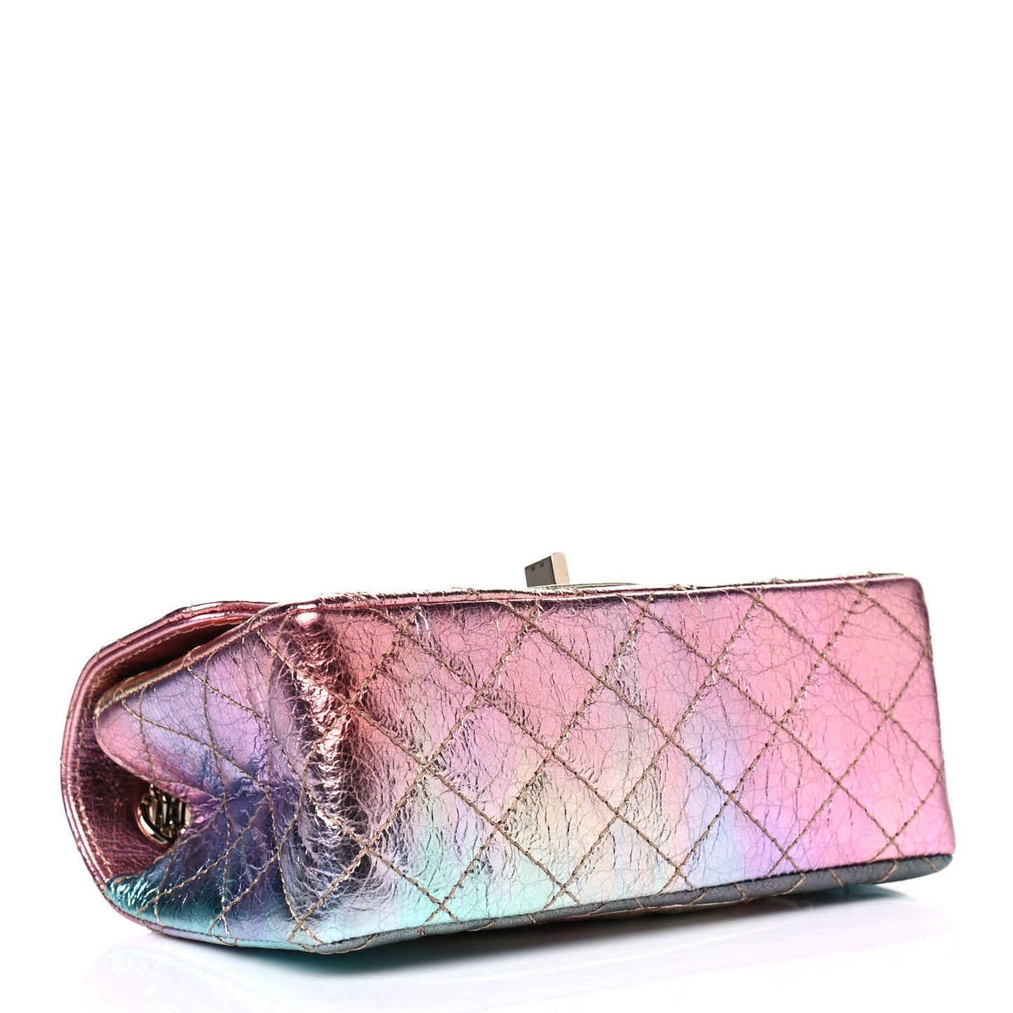 Metallic Goatskin Quilted Mini 2.55 Reissue Flap Multicolor